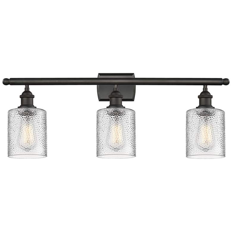 Image 1 Cobbleskill 26" Wide Oil-Rubbed Bronze 3-Light Bath Light