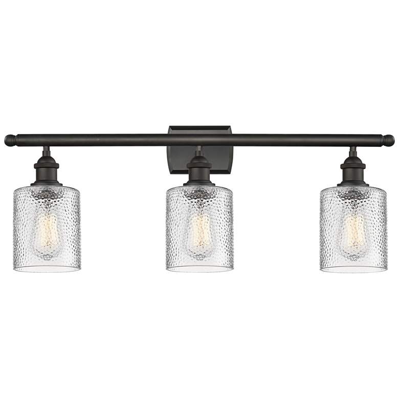 Image 1 Cobbleskill 26 inch Wide Oil-Rubbed Bronze 3-Light Bath Light