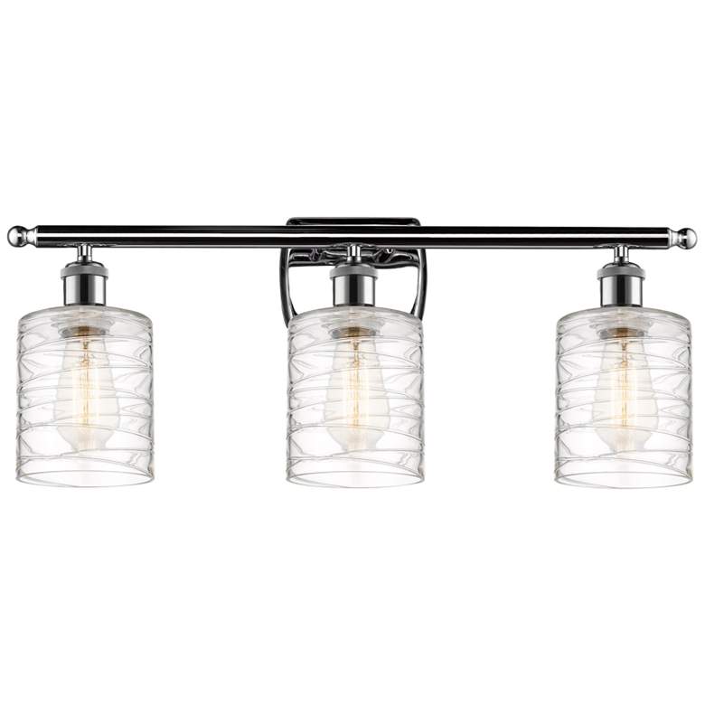 Image 1 Cobbleskill 26 inchW Polished Chrome 3-Light Bath Vanity Light