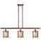 Cobbleskill 36" Wide Antique Copper 3-Light Chandelier