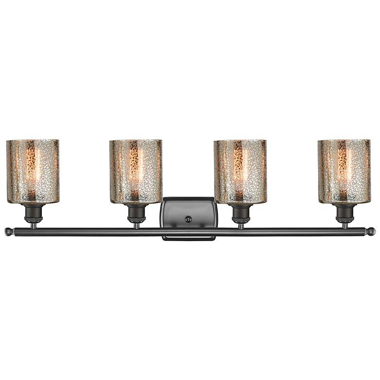 Image 3 Cobbleskill 36" Wide Oil-Rubbed Bronze 4-Light Bath Light more views