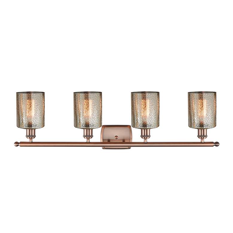 Image 2 Cobbleskill 36"W Antique Copper 4-Light Vanity Bath Light more views