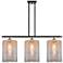 Cobbleskill 36"W Black Antique Brass 3-Light Island Pendant