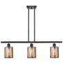 Cobbleskill 36"W Bronze Mercury Glass 3-Light Island Pendant