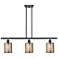 Cobbleskill 36"W Bronze Mercury Glass 3-Light Island Pendant