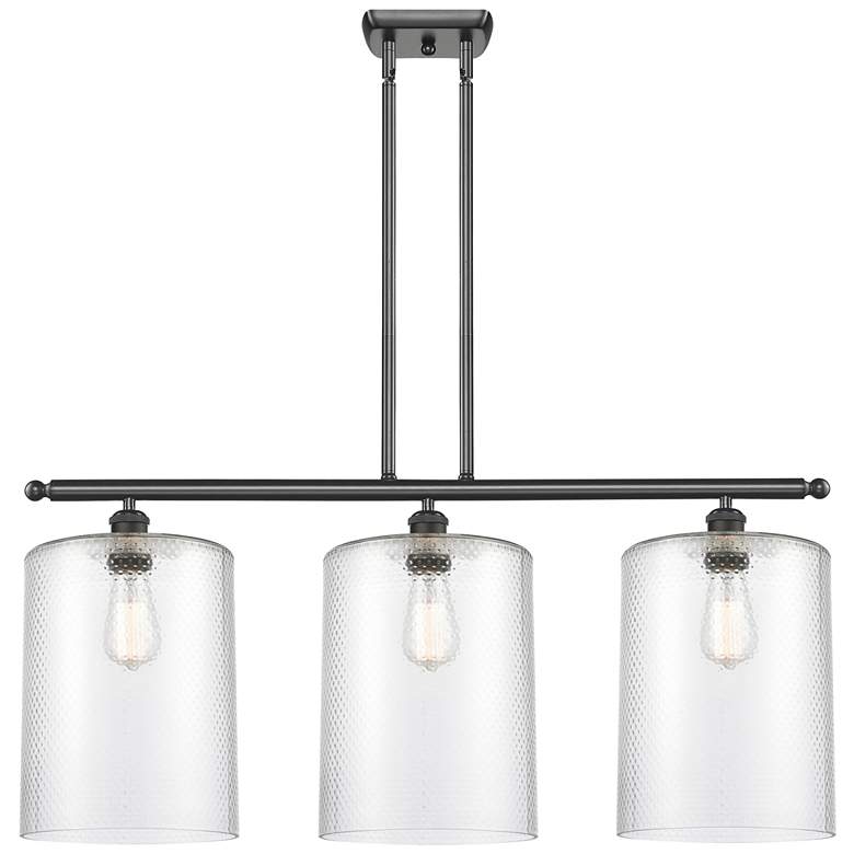 Image 1 Cobbleskill 36"W Oil-Rubbed Bronze 3-Light Island Pendant
