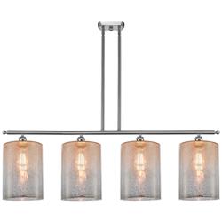 Cobbleskill 48"W Brushed Nickel Island Pendant w/ Mercury Glass