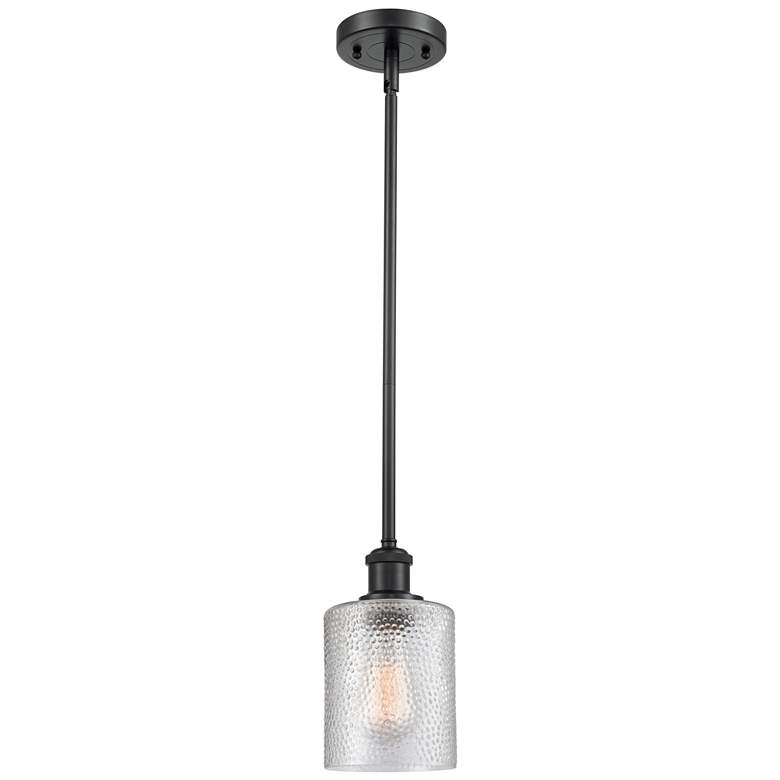 Image 1 Cobbleskill 5" Wide Matte Black Mini Pendant