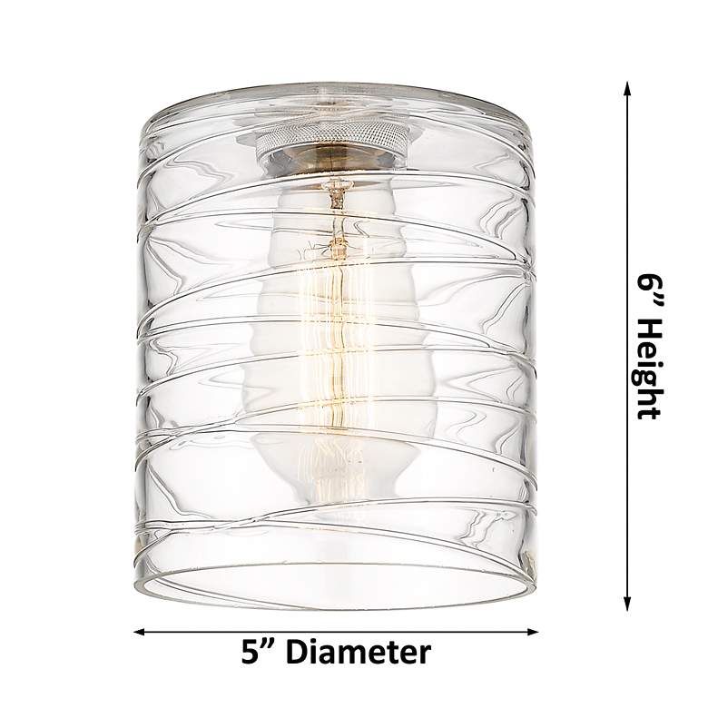 Image 3 Cobbleskill 5"W Rubbed Bronze Mini Pendant w/ Mercury Glass more views