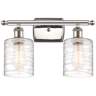 Cobbleskill 9" High Polished Nickel 2-Light Wall Sconce