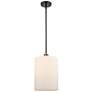 Cobbleskill 9" Black Antique Brass Mini Pendant w/ Matte White Shade