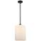 Cobbleskill 9" Black Antique Brass Mini Pendant w/ Matte White Shade