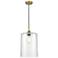 Cobbleskill 9" Brushed Brass Mini Pendant w/ Clear Shade