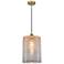 Cobbleskill 9" Brushed Brass Mini Pendant w/ Mercury Shade