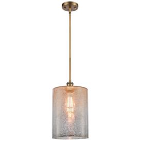 Cobbleskill 9" Brushed Brass Stem Hung Mini Pendant w/ Mercury Shade Cobbleskill 9" Brushed Brass Stem Hung Mini Pendant w/ Mercury Shade