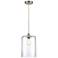 Cobbleskill 9" Brushed Satin Nickel Mini Pendant w/ Clear Shade