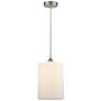 Cobbleskill 9" Brushed Satin Nickel Mini Pendant w/ Matte White Shade