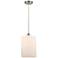 Cobbleskill 9" Brushed Satin Nickel Mini Pendant w/ Matte White Shade