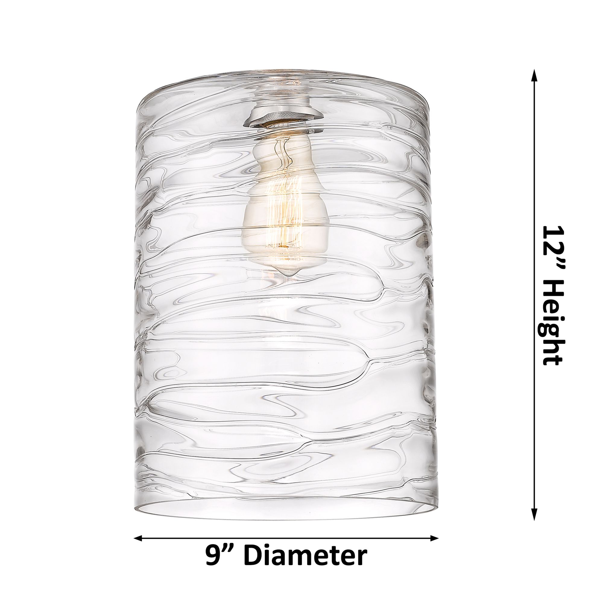 Image 6 Cobbleskill 9" Brushed Satin Nickel Stem Hung Mini Pendant w/ Mercury  more views