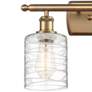Cobbleskill 9" High Brushed Brass Metal 2-Light Wall Sconce