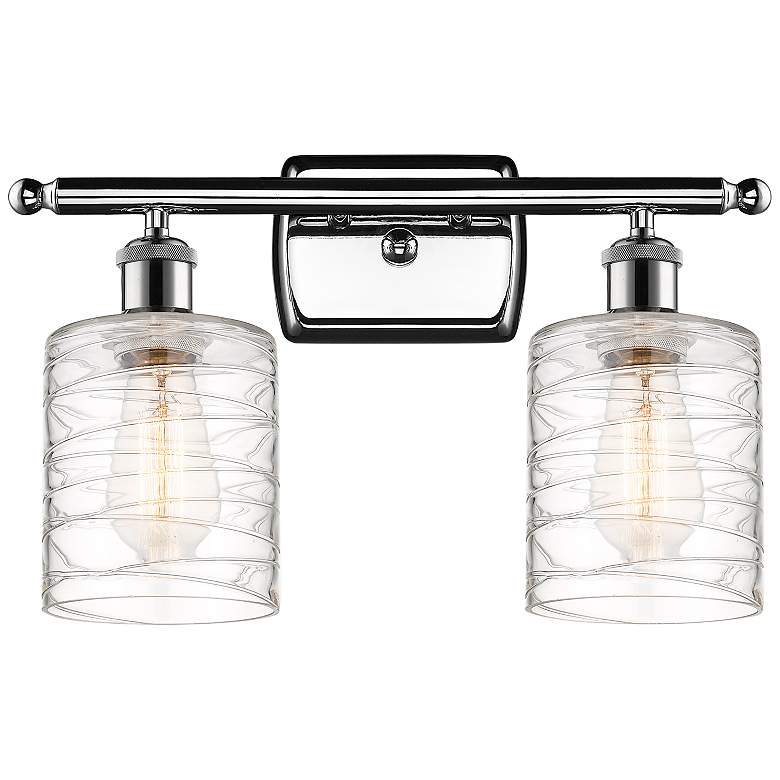 Image 1 Cobbleskill 9 inch High Polished Chrome 2-Light Wall Sconce