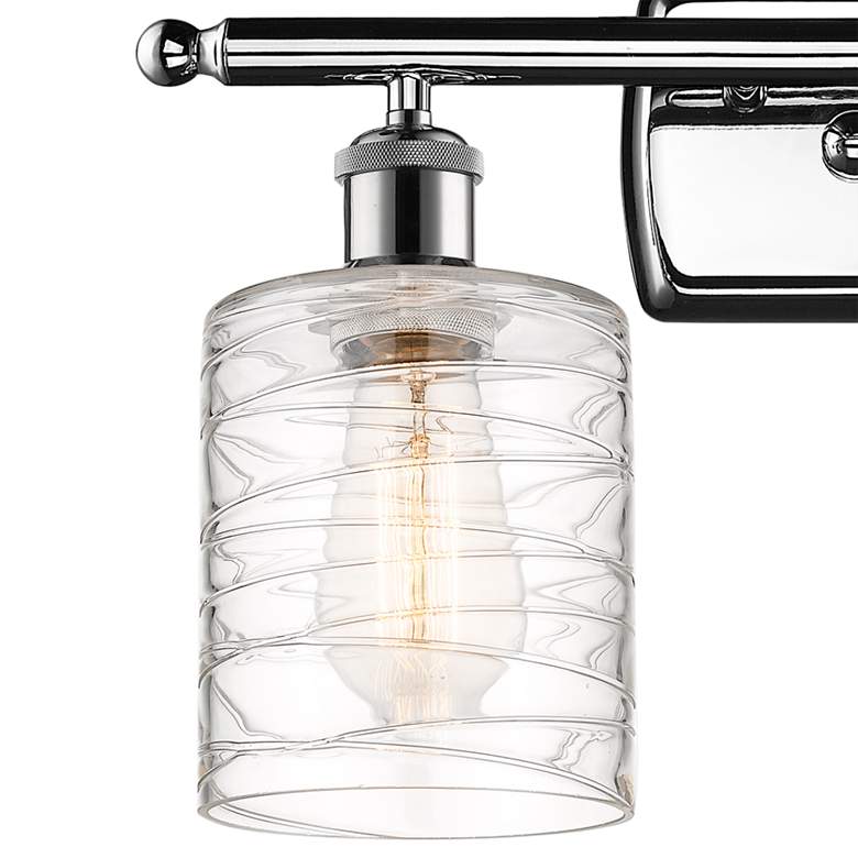 Image 2 Cobbleskill 9" High Polished Chrome 2-Light Wall Sconce more views