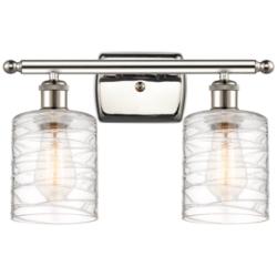 Cobbleskill 9&quot; High Polished Nickel 2-Light Wall Sconce