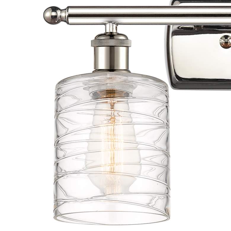 Image 2 Cobbleskill 9" High Polished Nickel 2-Light Wall Sconce more views