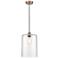 Cobbleskill 9" LED Mini Pendant - Antique Copper - Clear Shade