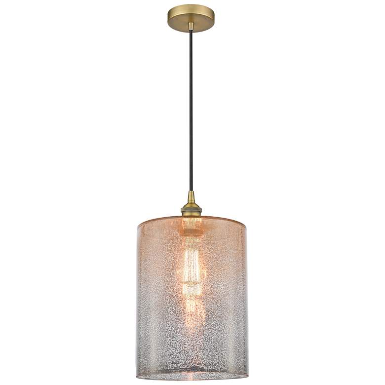 Image 1 Cobbleskill 9" LED Mini Pendant - Brushed Brass - Mercury Shade