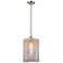 Cobbleskill 9" LED Mini Pendant - Brushed Satin Nickel - Mercury Shade