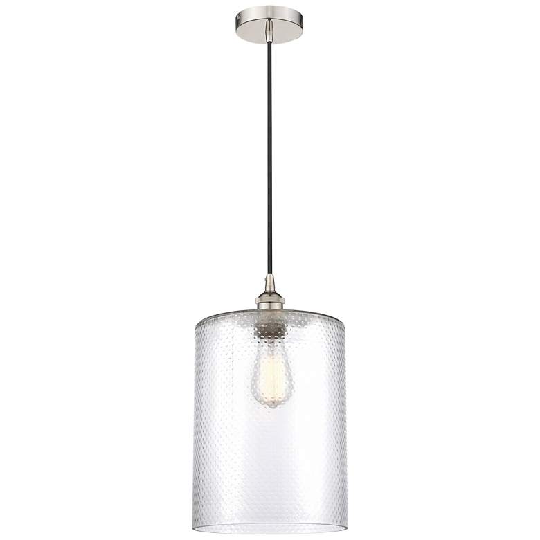 Image 1 Cobbleskill 9" LED Mini Pendant - Polished Nickel - Clear Shade