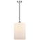 Cobbleskill 9" LED Mini Pendant - Polished Nickel - Matte White Shade