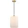Cobbleskill 9" LED Mini Pendant - Satin Gold - Matte White Shade