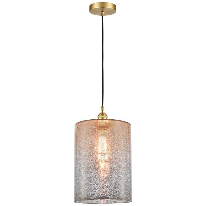 Image 1 Cobbleskill 9" LED Mini Pendant - Satin Gold - Mercury Shade