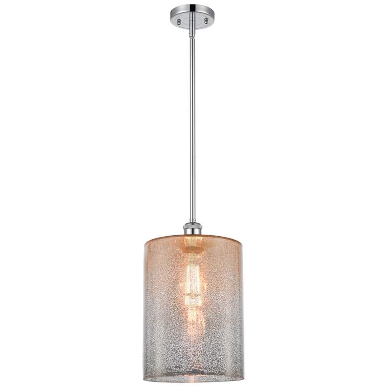 Image 1 Cobbleskill 9" Polished Chrome Stem Hung Mini Pendant w/ Mercury Shade