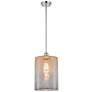 Cobbleskill 9" Polished Chrome Stem Hung Mini Pendant w/ Mercury Shade