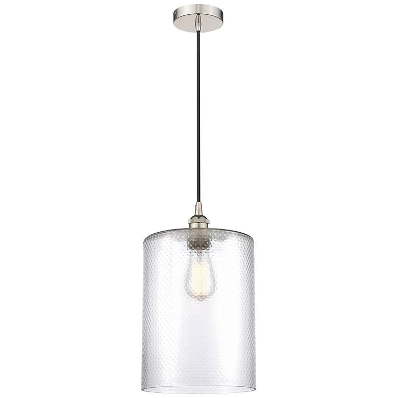 Image 1 Cobbleskill 9" Polished Nickel Mini Pendant w/ Clear Shade