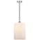 Cobbleskill 9" Polished Nickel Mini Pendant w/ Matte White Shade