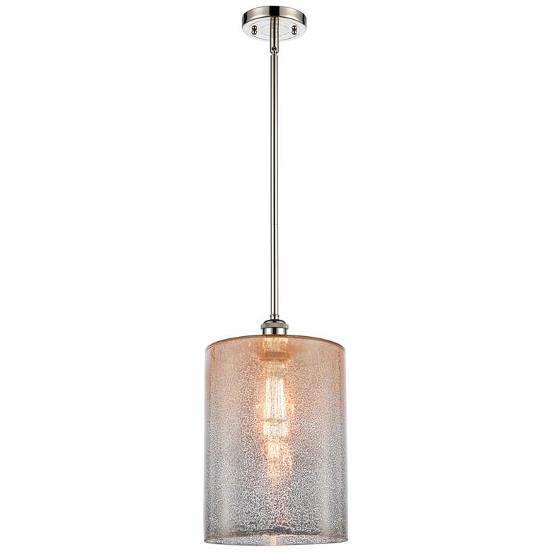 Image 1 Cobbleskill 9" Polished Nickel Stem Hung Mini Pendant w/ Mercury Shade