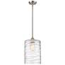 Cobbleskill 9"W Brushed Nickel Mini Pendant with Clear Shade