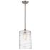 Cobbleskill 9"W Brushed Nickel Mini Pendant with Clear Shade