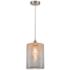 Cobbleskill 9"W Satin Nickel Mini Pendant w/ Mercury Shade