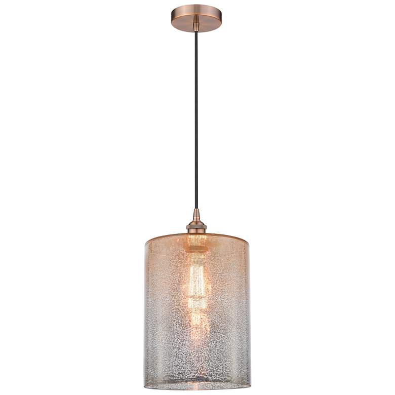 Image 1 Cobbleskill 9" LED Mini Pendant - Antique Copper - Mercury Shade