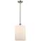 Cobbleskill 9" LED Mini Pendant - Brushed Satin Nickel - Matte White Shade