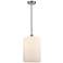 Cobbleskill 9" LED Mini Pendant - Brushed Satin Nickel - Matte White Shade