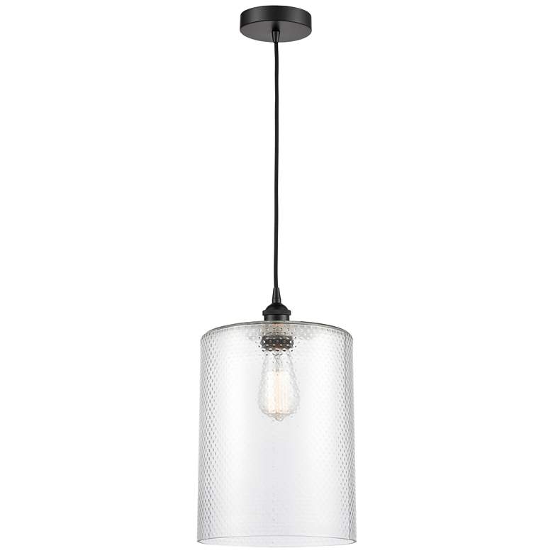 Image 1 Cobbleskill 9" LED Mini Pendant - Matte Black - Clear Shade