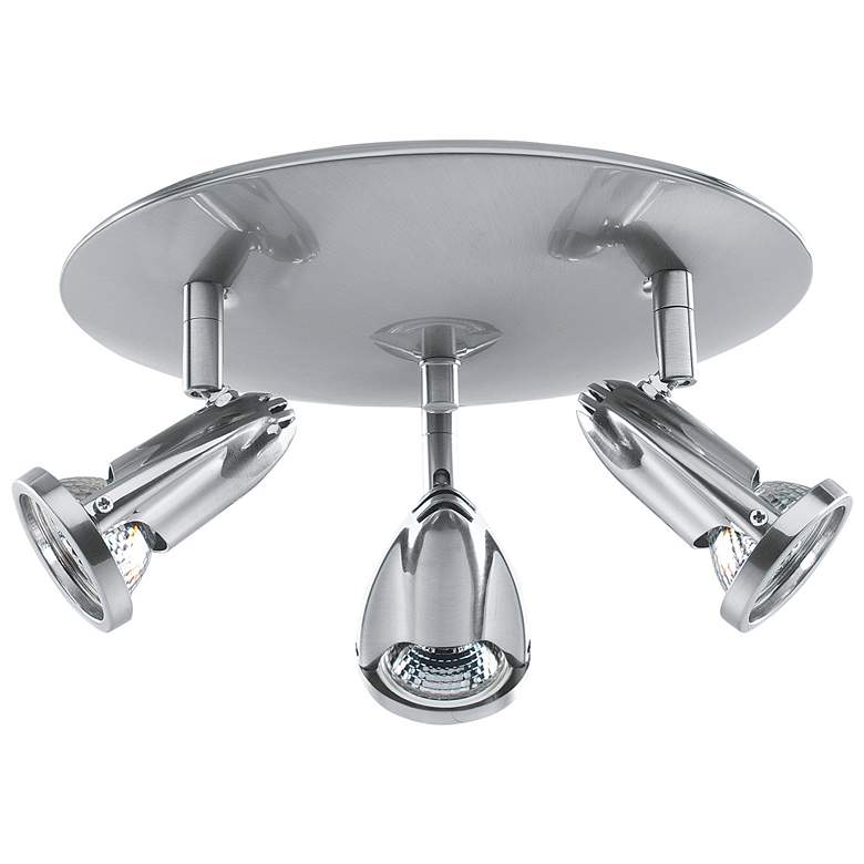 Image 1 Cobra 10" Wide 3-Light Brushed Steel Cluster Spotlight