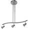 Cobra 3-Light Brushed Steel LED Track Fixture