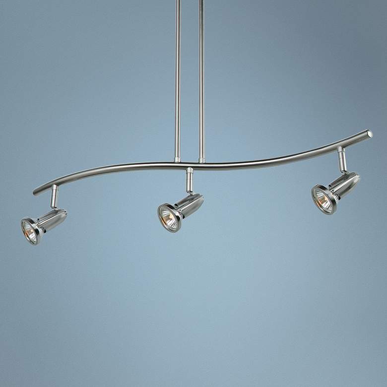 Image 1 Cobra 3-Light Brushed Steel LED Track Fixture